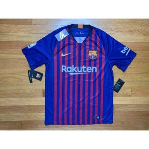 Men’s Medium Nike FC Barcelona Official 2018 Home Royal Red Football Soc…